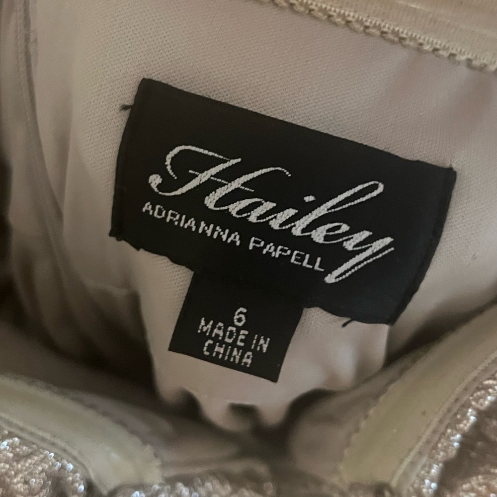 Adrianna Papell Shimmering Silver Dress - Picture 4 of 4